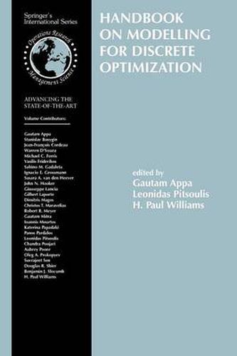 Cover image for Handbook on Modelling for Discrete Optimization