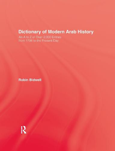 Cover image for Dictionary Of Modern Arab Histor