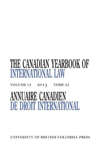 Cover image for The Canadian Yearbook of International Law, Vol. 51