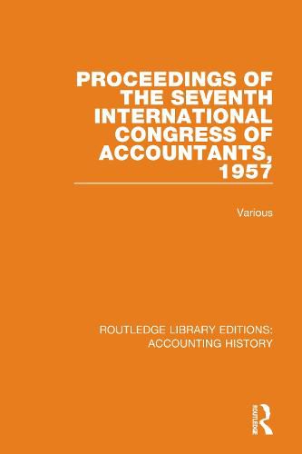 Cover image for Proceedings of the Seventh International Congress of Accountants, 1957