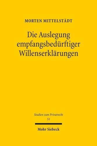 Cover image for Die Auslegung empfangsbedurftiger Willenserklarungen: Eine Kritik des herrschenden Methodendualismus