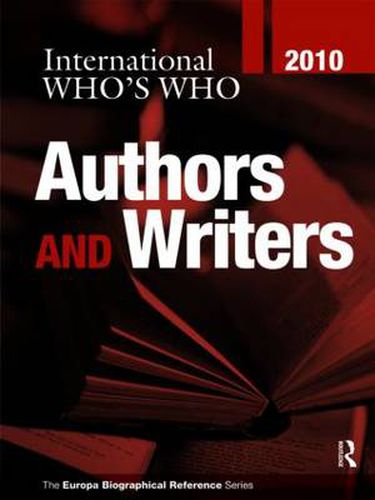 Cover image for International Who's Who of Authors & Writers 2010