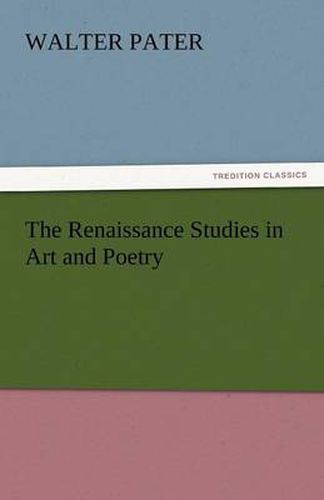 Cover image for The Renaissance Studies in Art and Poetry