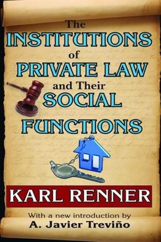 Cover image for The Institutions of Private Law and Their Social Functions