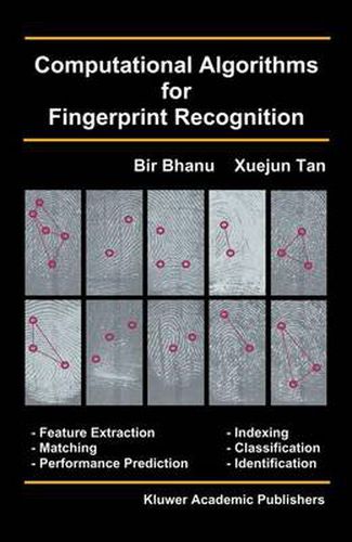 Cover image for Computational Algorithms for Fingerprint Recognition
