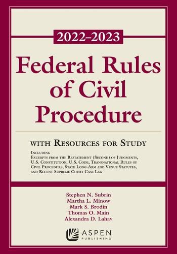 Federal Rules of Civil Procedure: With Resources for Study