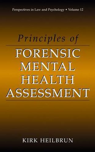 Cover image for Principles of Forensic Mental Health Assessment