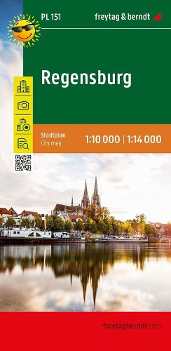 Cover image for f&b City Map PL 151, Regensburg 1:10.000 / 1:14.000