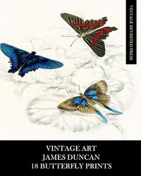 Cover image for Vintage Art: James Duncan: 18 Butterfly Prints: Ephemera for Framing, Home Decor, Collage and Decoupage