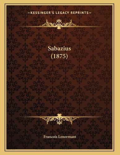 Cover image for Sabazius (1875)