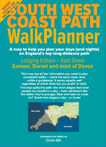 Cover image for South West Coast Path WalkPlanner - Lodging Edition - East Sheet