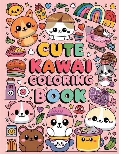 Cover image for Cute Kawaii Coloring Book for Kids