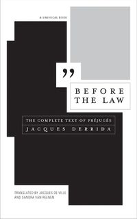 Cover image for Before the Law: The Complete Text of Prejuges