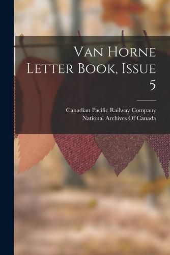 Cover image for Van Horne Letter Book, Issue 5