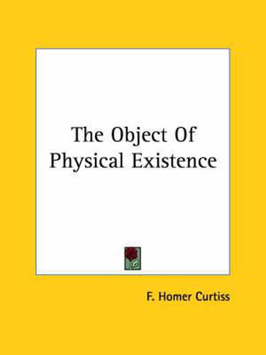 Cover image for The Object of Physical Existence