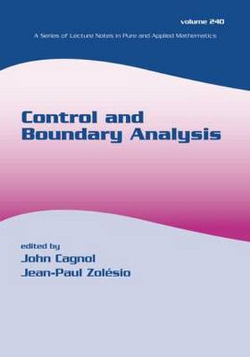 Cover image for Control and Boundary Analysis