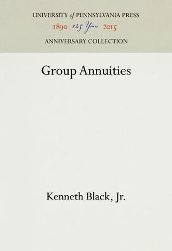 Cover image for Group Annuities