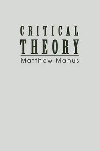 Cover image for Critical Theory