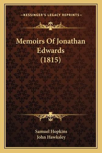 Cover image for Memoirs of Jonathan Edwards (1815)