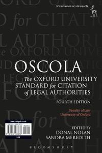 Cover image for OSCOLA: The Oxford University Standard for Citation of Legal Authorities