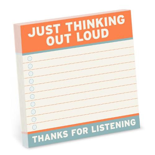 Cover image for Knock Knock Thinking Out Loud Sticky Notes (4 x 4-inches)