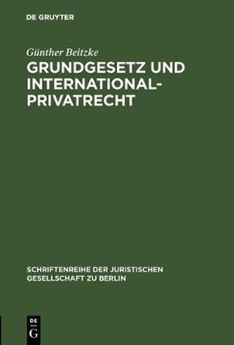 Cover image for Grundgesetz und Internationalprivatrecht