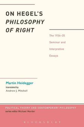 Cover image for On Hegel's Philosophy of Right: The 1934-35 Seminar and Interpretive Essays