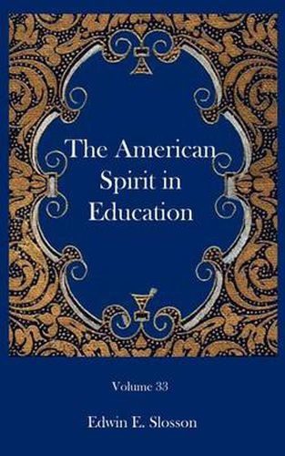 Cover image for The American Spirit in Education