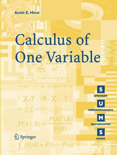 Cover image for Calculus of One Variable