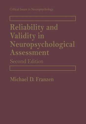 Cover image for Reliability and Validity in Neuropsychological Assessment