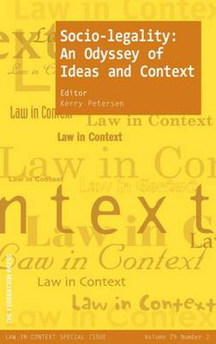 Cover image for Socio-legality: An Odyssey of Ideas and Context