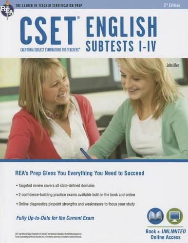 Cover image for Cset English Subtests I-IV Book + Online