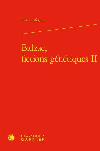 Cover image for Balzac, Fictions Genetiques II