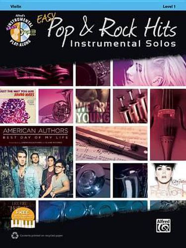 Cover image for Easy Pop & Rock Hits Instrumental Solos for Strings: Violin, Book & CD