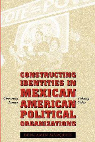 Cover image for Constructing Identities in Mexican-American Political Organizations: Choosing Issues, Taking Sides