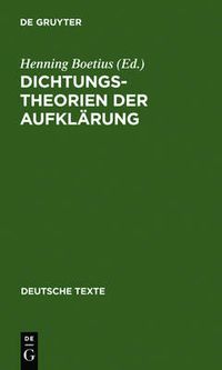 Cover image for Dichtungstheorien Der Aufklarung