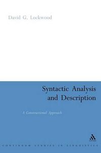 Cover image for Syntactic Analysis and Description: A Constructional Approach