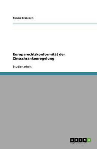 Cover image for Europarechtskonformitat der Zinsschrankenregelung