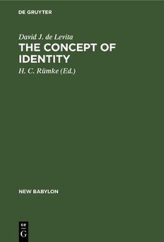 Cover image for The concept of identity