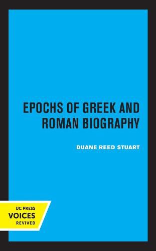 Cover image for Epochs of Greek and Roman Biography