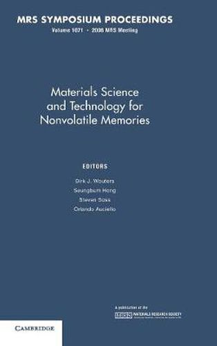 Cover image for Materials Science and Technology for Nonvolatile Memories: Volume 1071