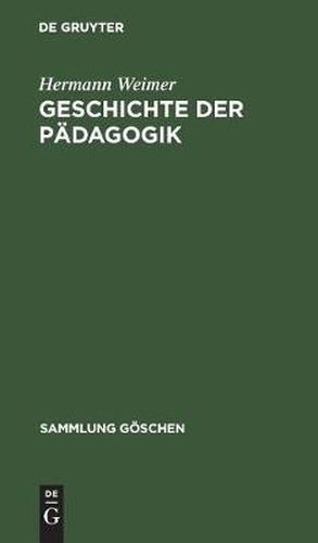 Cover image for Geschichte der Padagogik