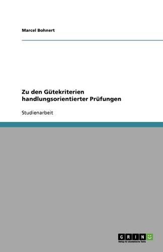 Cover image for Zu den Gutekriterien handlungsorientierter Prufungen