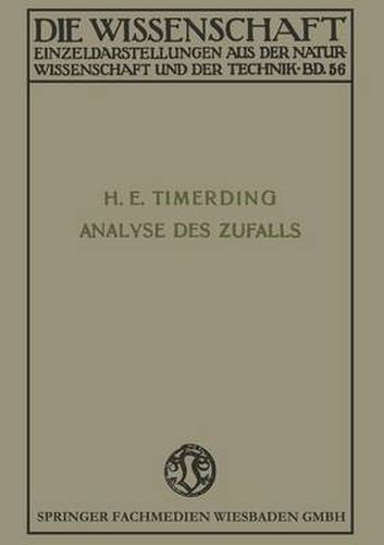 Cover image for Die Analyse Des Zufalls