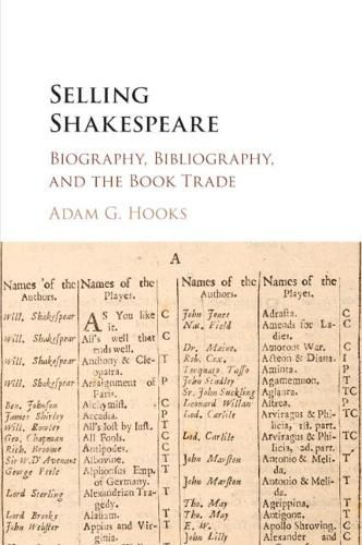 Cover image for Selling Shakespeare: Biography, Bibliography, and the Book Trade