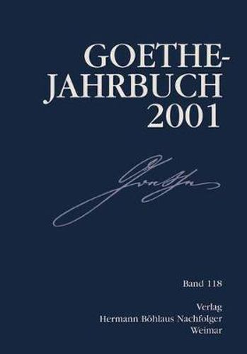 Cover image for Goethe Jahrbuch: Band 118/2001
