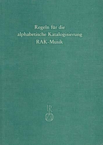 Cover image for Sonderregeln Fur Musikalien Und Musiktontrager (Rak-Musik)