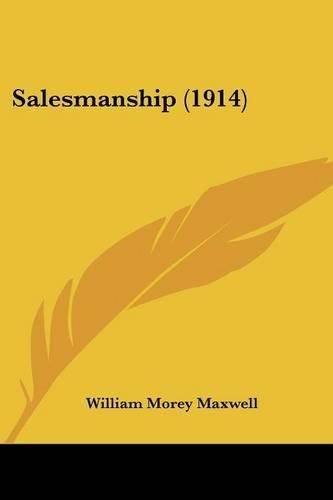 Cover image for Salesmanship (1914)