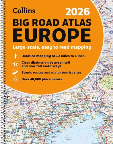 Cover image for Collins 2026 Big Road Atlas Europe