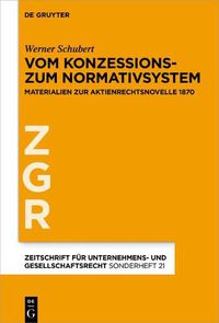 Cover image for Vom Konzessions- zum Normativsystem